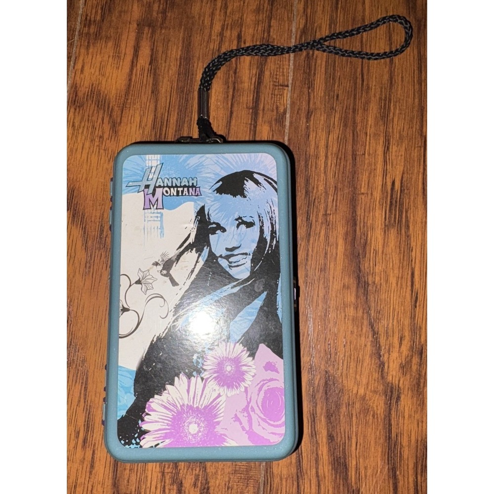 Hannah‎ Montana Miley Cyrus Plastic Box Carry Cord Kids Collectible Trinket Box